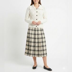 APRIL CORNELL Loose Knit Rayon Cotton Blend Cardigan Sweater US Sz M